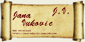Jana Vuković vizit kartica